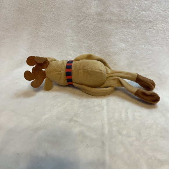Christmas Reindeer Plush Brown Bendable Arms Legs Scarf Holiday Decor - Picture 5 of 9
